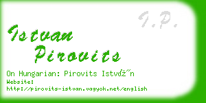 istvan pirovits business card